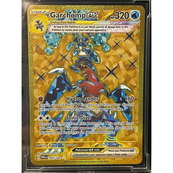 2023 Pokémon Garchomp EX #260 Paradox Rift Full Art ArenaClub Graded GEM MINT 10 - Picture 2 of 4